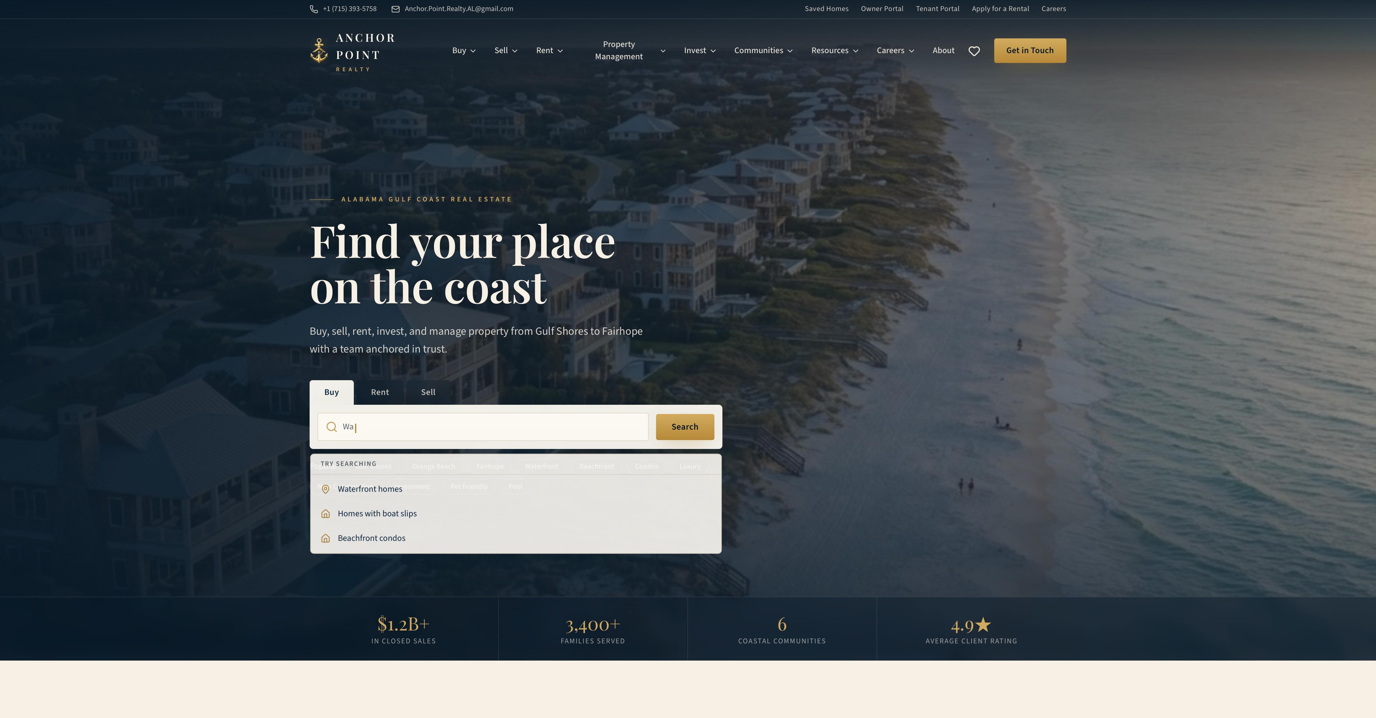 Anchor Point Realty website by Tech Turtle