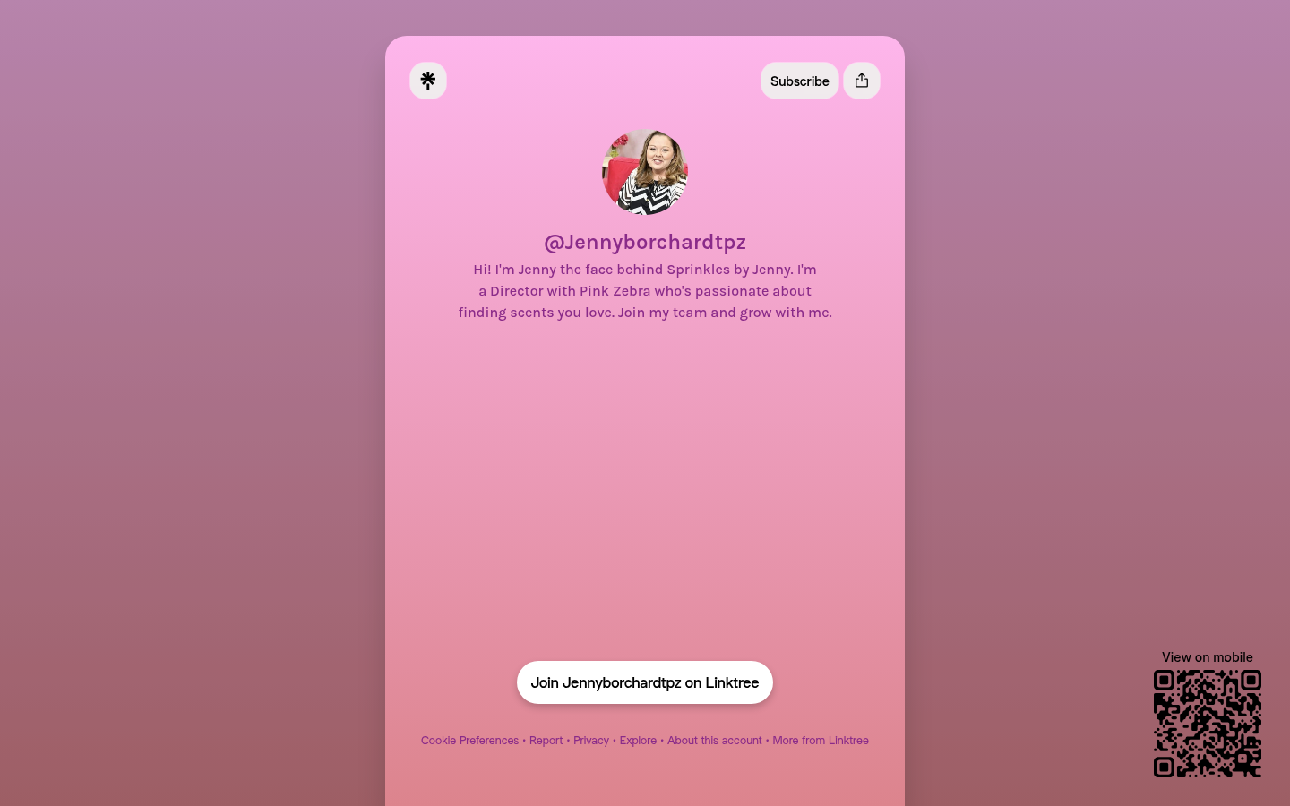 Sprinkles by Jenny website before, on its old platform