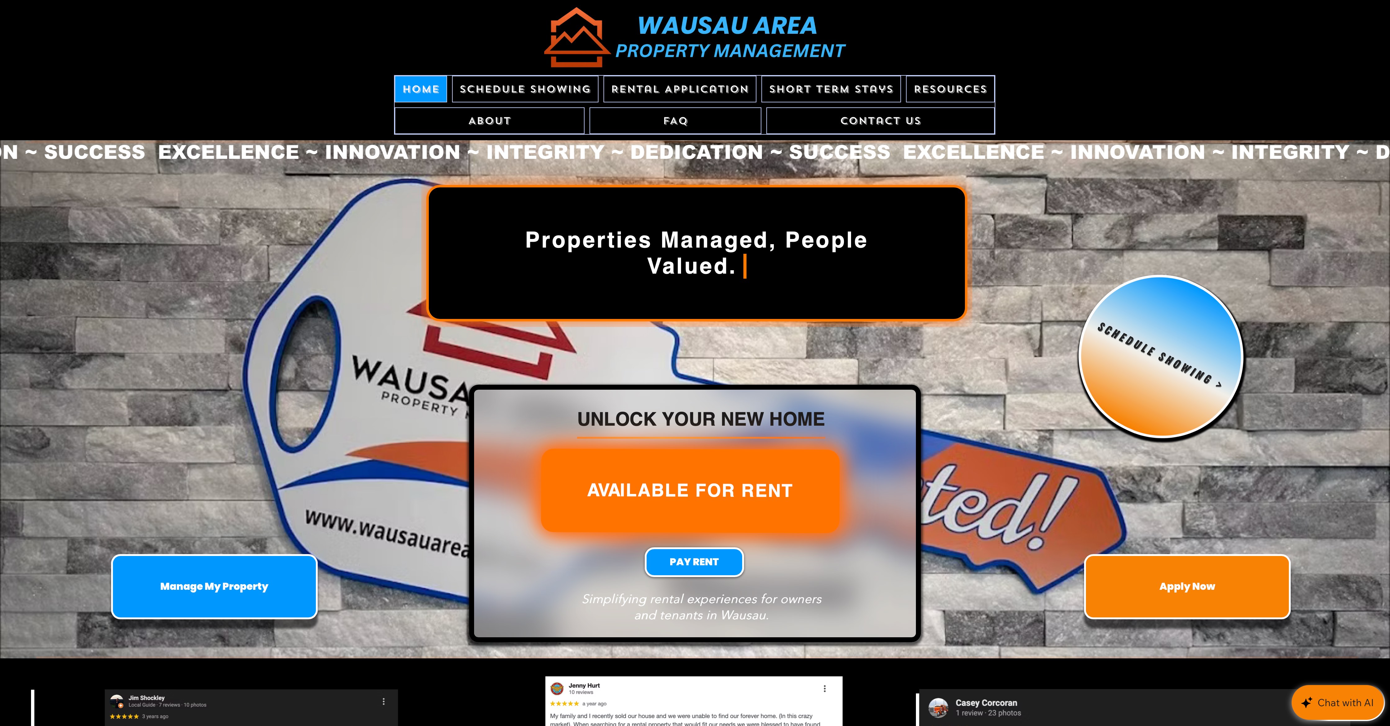 Wausau Area Property Management website by Tech Turtle